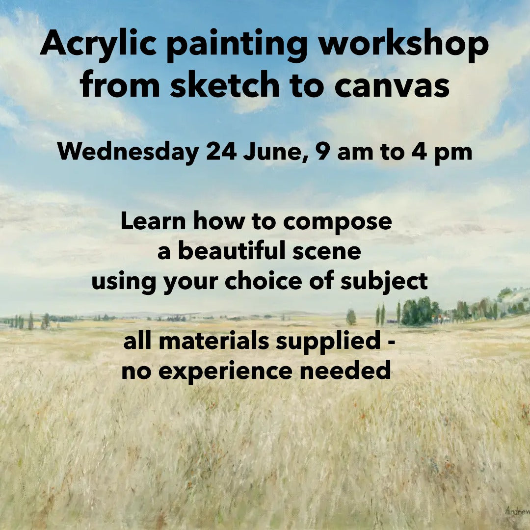 acrylic painting workshop full day Wednesday 24 June