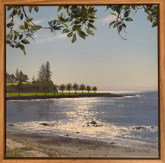 sunlight across black Beach, Kiama