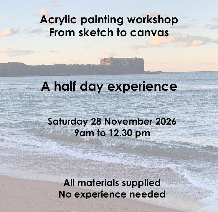 acrylic painting half day workshop Saturday 28 November 2026