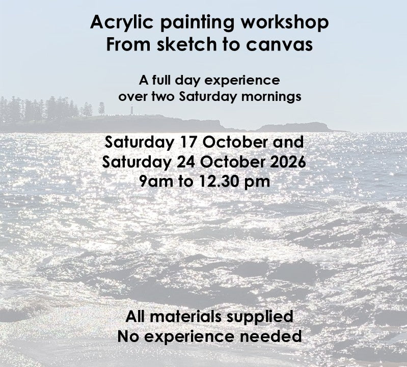 acrylic painting workshop 17 and 24 October 2026