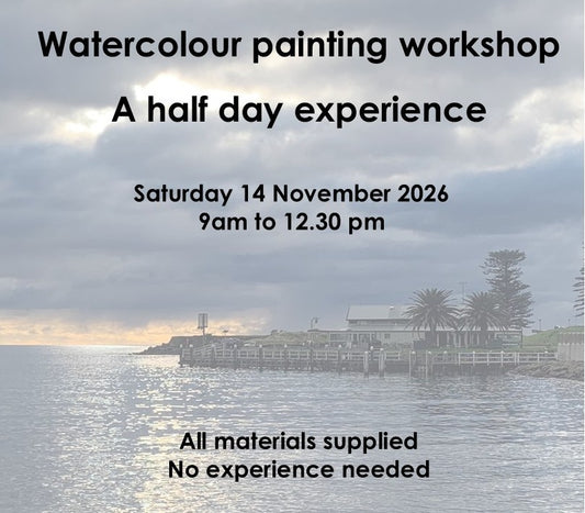 watercolour half day workshop 14 November 2026