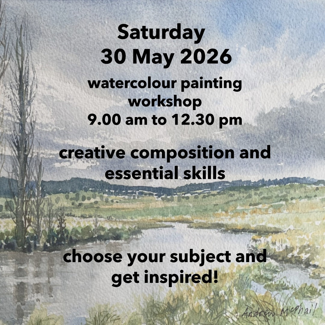 watercolour workshop 9am - 12.30pm May 30th