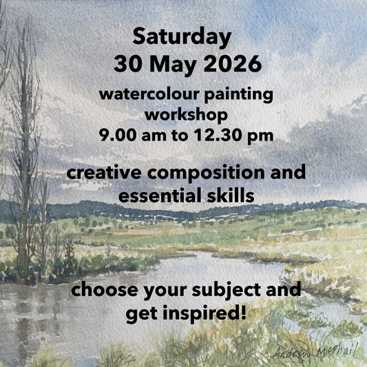 watercolour workshop 9am - 12.30pm May 30th